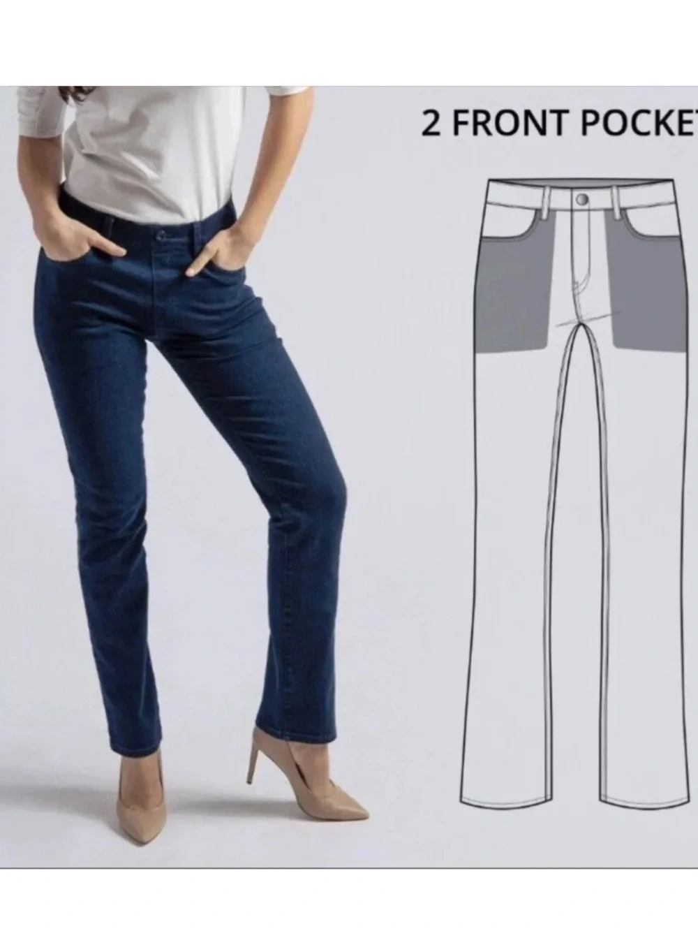 BetaBrand Dark Blue denim 4 pocket  yoga pants  27”inseam